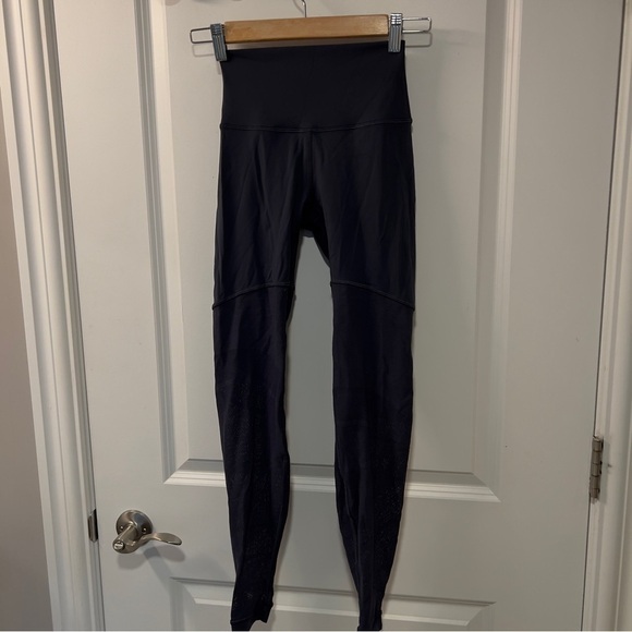 Lululemon  Sheer Will HR Pulse Tight in Stone Blue Gray Mesh Legging Size 4 - Picture 5 of 11